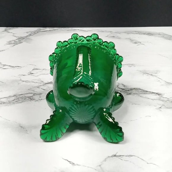 Degenhart Glass Forget Me Not Trinket Toothpick Paperweight Vtg - Picture 5 of 8